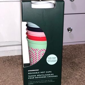 Starbucks reusable color changing hot cups.